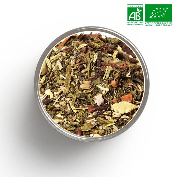 Mezclas de Té Verde Chai Orgánico a granel