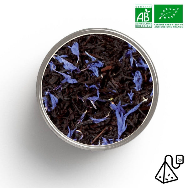 Blue Earl Grey (Bergamota) Organic Black Tea - Bolsitas de té